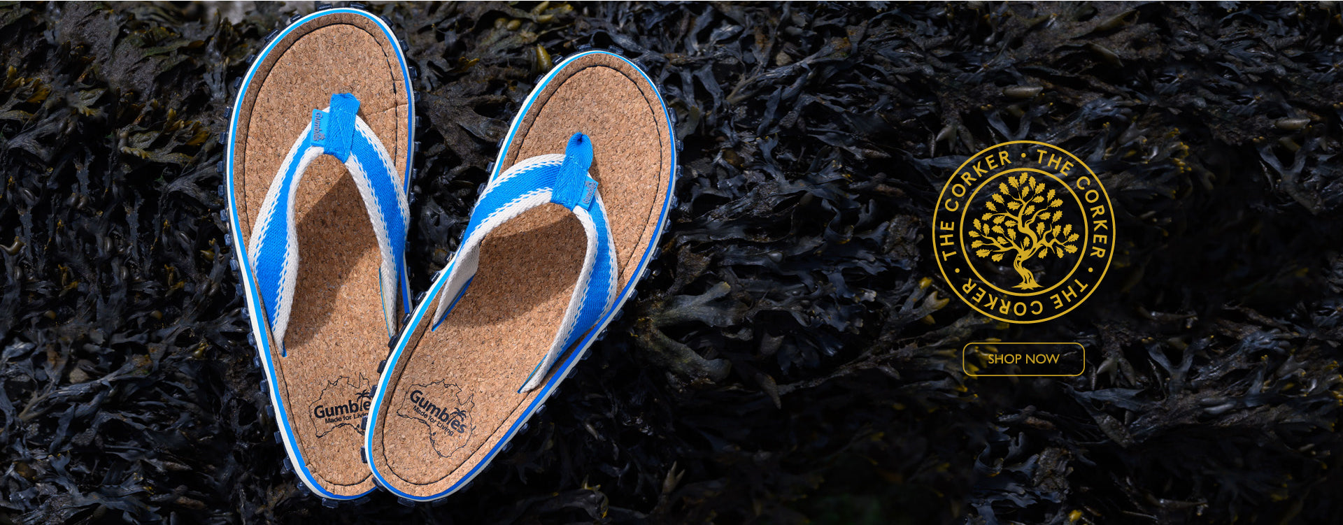 Gumbies cork best sale flip flops