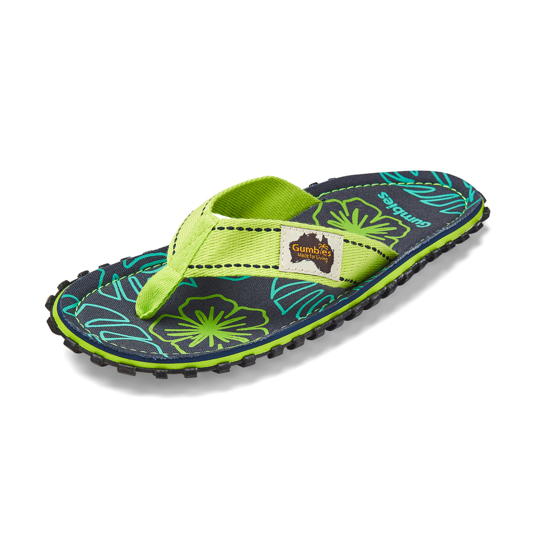 Islander Flip-Flops - Men's - Lime Hibiscus